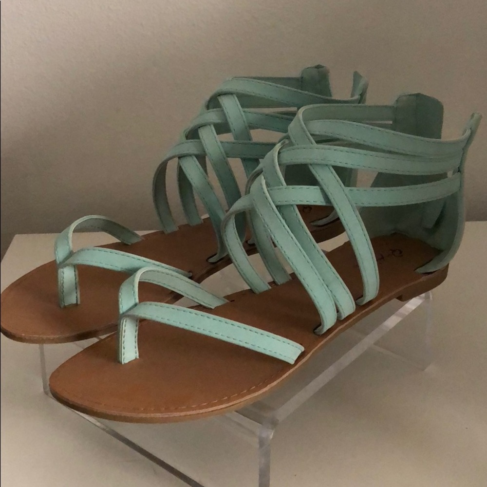 Mint Colored Sandals